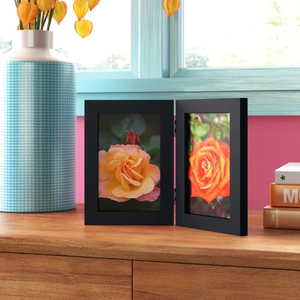 Black Tri Circular Rosewood Picture Frame